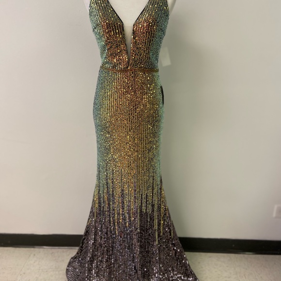 GLOW Dress Gunmetal Size 6 New With Tags - Picture 2 of 10